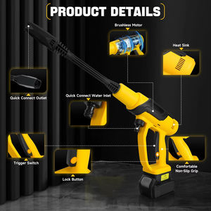 Lave-auto <span class=keywords><strong>haute</strong></span> <span class=keywords><strong>pression</strong></span> sans fil 380W Batterie électrique portable <span class=keywords><strong>Makita</strong></span> (batterie exclue) avec moteur sans balai en matière plastique - Product Image 4