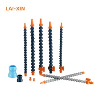Collecteur de distribution de liquide de refroidissement CNC 4 voies de 1/4 pouce avec système de buses flexibles et robinet à bille pour contrôle total du débit