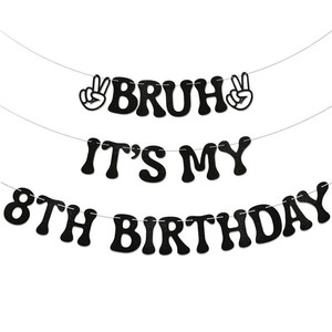 Promotion Spéciale : Guirlande de Bannière en Papier Pailleté « C'est Mon Anniversaire » Style Européen pour Décoration de Fête - Product Image 2
