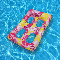 Nouveau design en gros personnalisé écologique PVC gonflable feuille motif champ lettre forme salon piscine flotteur