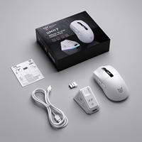 Souris de jeu tri-mode OEM ODM ONIKUMA DM07 blanche PAW3311 sans fil RGB avec logo personnalisé certifiée FCC CE