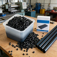 Granulés de Masterbatch Noir de Carbone PP/PE HongJian à Bas Prix, Couleur Noire pour Tuyaux, 25kg/Carton, Qualité pour le Moulage par Soufflage