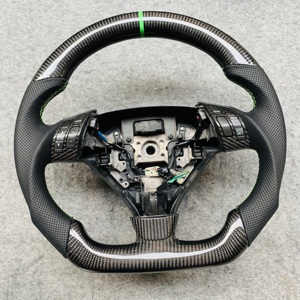 Volant en fibre de carbone au <span class=keywords><strong>prix</strong></span> de gros, nouveau design <span class=keywords><strong>2022</strong></span>, pour Acura 2004 TSX avec cuir perforé, boutons verts - Product Image 1