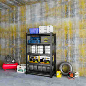 Kim loại 5 lớp boltless giá thép trắng nhà tổ chức có thể điều chỉnh kệ lưu trữ Kệ Nhà kho nhà để xe boltless kệ - Product Image 4