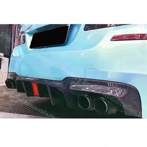Rear Bumper <b>Diffuser</b> for F18 5 Series M-Sport 2011-2016 Refit M5 Style Dual Out with <b>LED</b> Spoiler Guard Lip Kits - Product Image 6