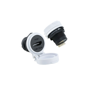 Connecteur circulaire industriel HD IP65, <span class=keywords><strong>prise</strong></span> femelle avec contact en cuivre, boîtier en nylon et adaptateur convertisseur avec couvercle anti-poussière - Product Image 4
