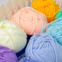 Pelotes de 50g, 5 brins, multicolores, douces, adaptées aux bébés, en mélange de coton et de lait, pour le crochet et le tricot à la main, pour débutants