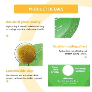 <span class=keywords><strong>Lame</strong></span> de scie à découper le verre ultra-fine, disque diamanté pour meuleuse d'angle, pour la découpe et le traitement des carreaux, du marbre et du verre - Product Image 2