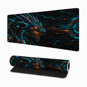 Alfombrilla de Ratón para Juegos con Diseño de Dragón Estético de Ciencia Ficción Personalizable, Alfombrilla Grande para Teclado y Ratón con Base de Goma para Computadora - Product Image 3