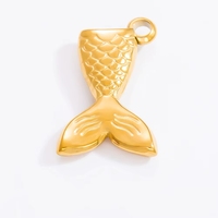 Accessoires de bikini en acier inoxydable plaqué or 18 carats de style océanique zhiqu, pendentifs fins, breloques, fabricants de bijoux de mode