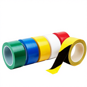 เทปอะคริลิคสีดำเหลือง เทปเตือนภัย PVC สีต่างๆ ทนทานต่อการสึกหรอ ป้องกันฝุ่นละออง เทปพื้นโรงงานลายม้าลาย เทปข้ามทาง - Product Image 1