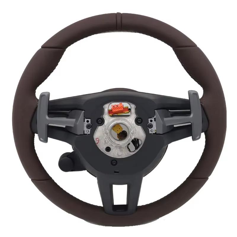 Custom Full Brown Leather Steering Wheel (Porsche Fitment), photo 5