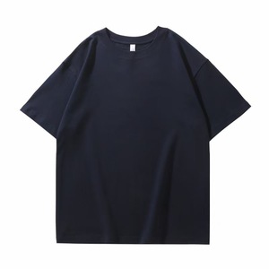 Tùy chỉnh người đàn ông Phụ Nữ May <span class=keywords><strong>Drop</strong></span> Shoulder Boxy Áo thun cotton CREW NECK TEE quá khổ đính vá thêu Boxy biểu tượng tùy chỉnh Áo Thun - Product Image 2