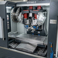 Centre d'usinage vertical CNC VTF840-2 de haute précision avec déplacement de 850x400x350 et répétabilité de 0,003 mm
