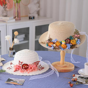 Kit de Matériaux DIY Écologiques Faits Main – Cadeau Créatif pour Adulte et Enfant – Chapeau de Paille en Fleurs Séchées Naturelles pour Fille – Idéal pour Voyages en Plein Air et Photos - Product Image 3