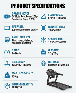Tapis roulant électrique pliable à vitesse réglable en continu pour la maison, machine à marcher, <span class=keywords><strong>escalade</strong></span> silencieuse, équipement de fitness d'intérieur, perte de poids - Product Image 3