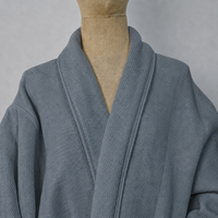 Peignoirs de bain absorbants en tissu gaufré pour hôtel et spa, avec col kimono, style enveloppant pour femme, robe de chambre de massage