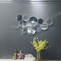 138x66cm Fabrication Usine Prix Miroir Mural Décoratif Luxe Grand Or Métal Artisanat Décoration Maison Dropshipping