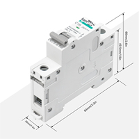 Disjoncteur miniature à courant continu 1000V 2P 125A pour panneaux solaires photovoltaïques, protection contre les surcharges et les courts-circuits sur rail DIN