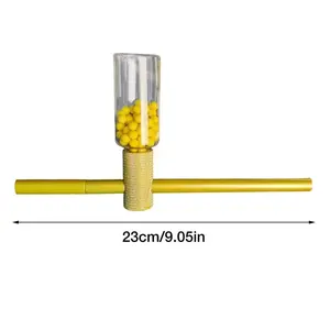 소프트 핀볼 런처 장난감 알루미늄 합금 작은 공 사수 크래킹 튜브 대나무 슈팅 게임 재미있는 크래킹 장난감