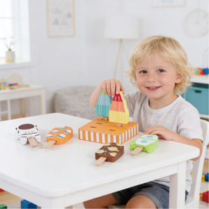 <span class=keywords><strong>Cuisine</strong></span> Bébé Éducation Précoce Simulation pour Enfants Amusant Jeu de Crème Glacée en Bois pour Enfants - Product Image 1