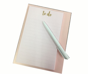 Bloc-notes adhésifs personnalisés à lignes pointillées avec stylo - Product Image 4