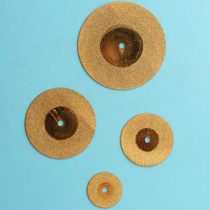 Discos de pulido dental, 5 unidades, mini hojas de sierra de fibra de carburo doradas sin perforación para pulir y cortar - Product Image 5