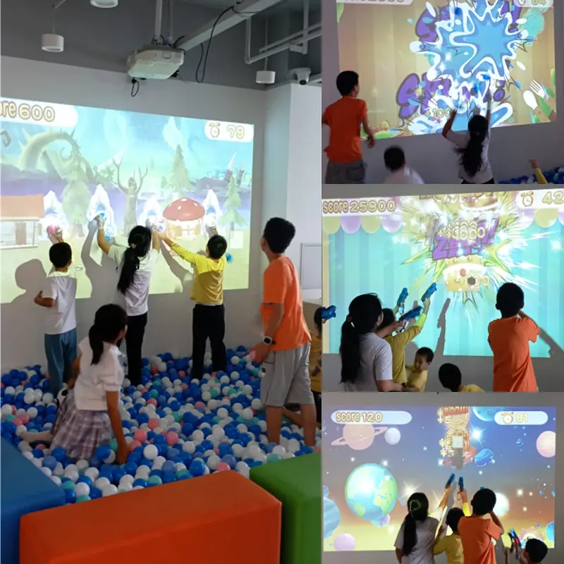 Interactive Board Projection Screen for Advertising Company Reception Area Supermarket 22 Effects Kids Amusement