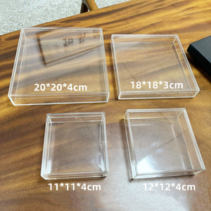 <span class=keywords><strong>Boîte</strong></span> en <span class=keywords><strong>plastique</strong></span> PS transparente 18x18x3cm, épaissie, de qualité <span class=keywords><strong>alimentaire</strong></span>, pour cadeaux, emballage de bonbons, <span class=keywords><strong>boîte</strong></span> en acrylique, unité de rangement, conteneur - Product Image 3