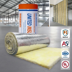 Manta de Lana de Vidrio de Alto Rendimiento Térmico <span class=keywords><strong>BRANZ</strong></span> AS4859 de Australia, R1.3 55mm con FSK para Aislamiento de Techos y Paredes de Edificios Metálicos - Product Image 1