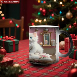 <b>Ceramic</b> <b>Mug</b> 11oz Frosted Black Heat Sensitive Custom Photo Gift Cup - Product Image 2