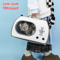 Sac de transport pliable et respirant pour animaux de compagnie, sac à main transparent pour chat avec bandoulière réglable