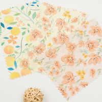 Tissu imprimé numérique 100 % coton doux avec motifs de fruits pour vêtements d'enfants, vente en gros