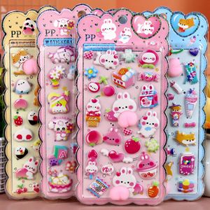 Adesivi 3D personalizzati a forma di animali (<span class=keywords><strong>Panda</strong></span>, Orso, Coniglio) con fondelli morbidi, effetto bolle, in PP, gonfiabili, sigilli pop per custodie del telefono - Product Image 3