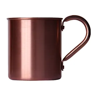 450/600ML Copper Travel Coffee Cup Beer Tin Copper Mug Wholesale Custom 100% Solid Stoli Vodka Copper Mug with Logo