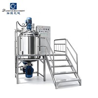 Cuve de mélange industrielle 500L avec agitateur émulsifiant sous vide, machine à fabriquer la mayonnaise, mélangeur à cisaillement élevé pour la transformation alimentaire, pour lotions et gels