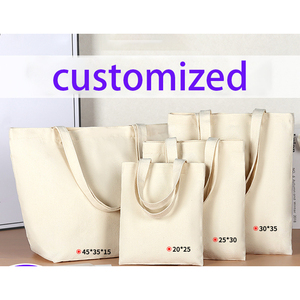 Wholesale Cheap Custom Logo Large Plain Thick Lined Cosmetic Make up Shopper Shopping Cotton Cloth Tote Black Canvas <strong>Fabric</strong> <strong>Bag</strong> - Product Image 2