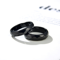 Anneau en hématite pour homme, pierre de guérison d'énergie naturelle, taille 6mm, Design à facettes simples, anneau en hématite en or Rose pour Couple, vente en gros