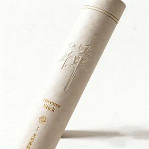 Zen Incense Stick <b>Paper</b> Tube <b>Packaging</b> Craft <b>Paper</b> Embossing Hot Stamping Recyclable Gift Box - Product Image 3