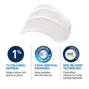 Crème hydratante pour soulager l'eczéma à 100 %, 8 oz, avec de la farine d'avoine colloïdale et du beurre de karité pour les peaux sèches et irritées du corps - Product Image 4
