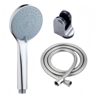 Ensemble de douche moderne portable en plastique à fixation au sol, haute qualité et longue durée de vie, avec pommeau de douche à 1 poignée, robinets chaud/froid et jet doux pour usage quotidien