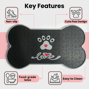 Alfombrillas de Silicona y <span class=keywords><strong>PVC</strong></span> para Comida de Mascotas, Antideslizantes e Impermeables, para Perros y Gatos, Novedad 2026, Gran Venta - Product Image 3