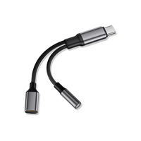 Adaptateur audio USB C vers Type-C 3.5mm Câble OTG PD 10W Charge rapide Neuf pour ordinateur portable Téléphone portable Tablette PC