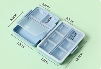 Boîte à médicaments pliable en plastique PP durable à 9 compartiments avec compartiments de rangement pour vitamines