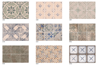 Carrelage décoratif en porcelaine mat de haute qualité 248x248mm, carrelage de type métro, crédence de cuisine, carrelage de type métro pour mur de cuisine