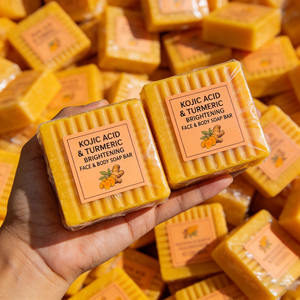Jabón Natural de Cúrcuma y Limón con Ácido Kójico para el Tratamiento del Acné y Blanqueamiento de la Piel, Etiqueta Privada Personalizada - Product Image 1
