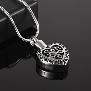 Jóias Memorial Presente Família Aço Inoxidável Cinzas Urna Pingente Perfume Medalhão Cremação Colar - Product Image 5