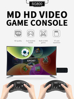 Powkiddy 2,4G Controlador dual inalámbrico Gamepad 128GB TF Expansión HD TV Consolas de videojuegos para Mega Drive 5000 Juegos incorporados