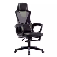 Chaise de bureau ergonomique pivotante moderne avec support lombaire en maille, réglable en hauteur, pour salle d'attente