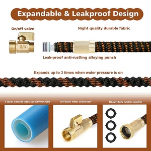 25ft-150ft Automatic Adjustable Portable Flexible Expandable with Spray Nozzle for Lawn Irrigation - Product Image 2
